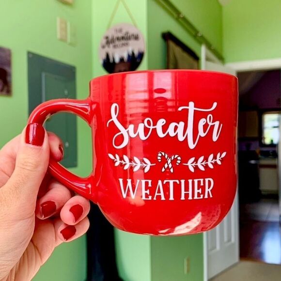 Sweater Weather Festive Christmas Holiday Cheer Kitchen Coffee Tea Ceramic Mug - Picture 1 of 5